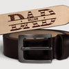 Strength, Style, And Family - Family Personalized Custom Engraved Leather Belt - Father's Day, Gift For Dad, Grandpa