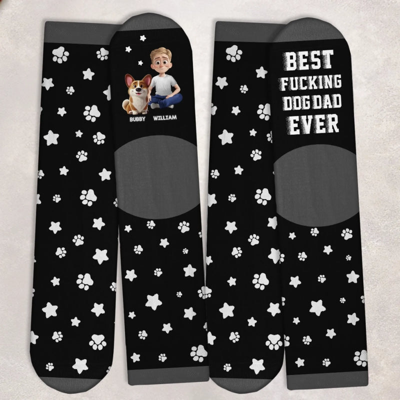 Custom Crew Socks - Personalized Birthday Gifts For Dog Cat Lovers, Dog Dad And Mom, Cat Owners - Paw Life Chosen
