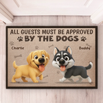 Custom Home Decor Decorative Mat - Personalized Birthday Gifts For Dog Lovers, Dog Dad And Mom - Fur Bosses Live Here