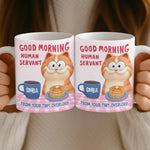 Custom Mug - Personalized Christmas Birthday Gifts For Cat Lovers, Cat Mom And Dad - Tiny Boss Energy