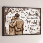 Custom Horizontal Poster - Personalized Anniversary Wedding Gifts For Husband And Wife, Him And Her - Our Love Keeps Growing