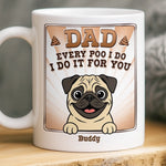 Custom Mug - Personalized Birthday Gifts For Dog Lovers, Dog Dad And Mom - True Service Dog