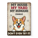 Custom Home Decor Metal Sign - Personalized  Birthday Gifts For Dog Lovers, Dog Dad And Mom - Yard Boss Vibes