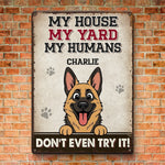 Custom Home Decor Metal Sign - Personalized  Birthday Gifts For Dog Lovers, Dog Dad And Mom - Yard Boss Vibes