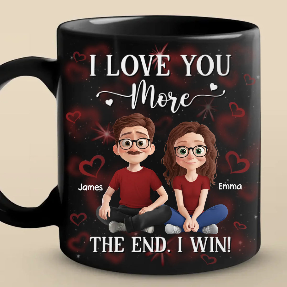 Custom Black Mug - Personalized Anniversary Wedding Gifts For Husband And Wife, Him And Her - We Keep Finding Each Other