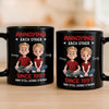 Custom Black Mug - Personalized Anniversary Wedding Gifts For Husband And Wife, Him And Her - Two Hearts Moving Forward