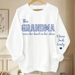 Custom Unisex Sweatshirt, Hoodie With Design On Sleeve - Personalized Birthday Gifts For Mom, Grandma - Unconditionally Loved