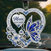 Custom Acrylic Car Ornament - Personalized Memorial Sympathy Gifts For Loss Of Mom, Dad - Loved More Than Words