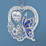 Custom Acrylic Car Ornament - Personalized Memorial Sympathy Gifts For Loss Of Mom, Dad - Loved More Than Words