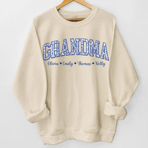 Custom Unisex Sweatshirt, Hoodie With Design On Sleeve - Personalized Birthday Gifts For Mom, Grandma - Rooted In Love