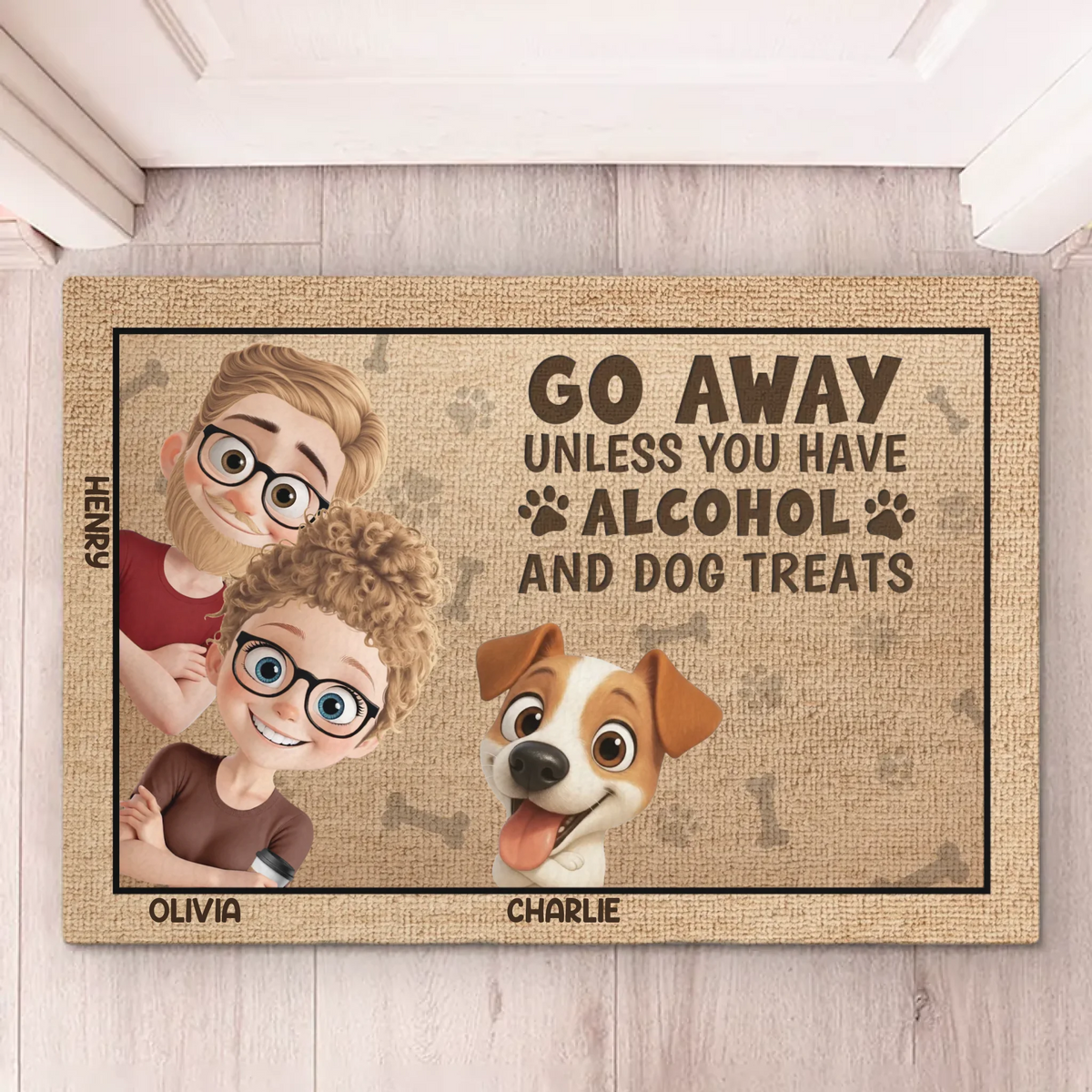 Custom Home Decor Decorative Mat - Personalized Birthday Gifts For Dog Lovers, Dog Dad And Mom - Life Is Better With Dogs