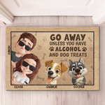 Custom Home Decor Decorative Mat - Personalized Birthday Gifts For Dog Lovers, Dog Dad And Mom - Life Is Better With Dogs
