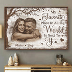 Custom Photo Horizontal Poster - Personalized Anniversary Wedding Gifts For Husband And Wife, Him And Her - We Grow Better Together Daily
