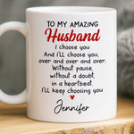 Custom Mug - Personalized Anniversary Wedding Gifts For Husband And Wife, Him And Her - Two Lives One Rhythm