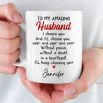 Custom Mug - Personalized Anniversary Wedding Gifts For Husband And Wife, Him And Her - Two Lives One Rhythm