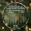 Custom Circle Glass Ornament - Personalized Christmas Memorial Sympathy Gifts For Loss Of Mom, Dad - In Our Hearts You Remain