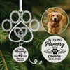 Custom Photo Projection Ornament With Charm - Personalized Pet Christmas Memorial Sympathy Gifts For Dogs, Cats - Gentle Companions Leave Lasting Love