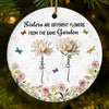 Custom Ceramic Ornament - Personalized Best Friend Christmas Birthday Gifts For Women, Besties, Sisters, BFF - Bestie Bonds Bloom In Every Season