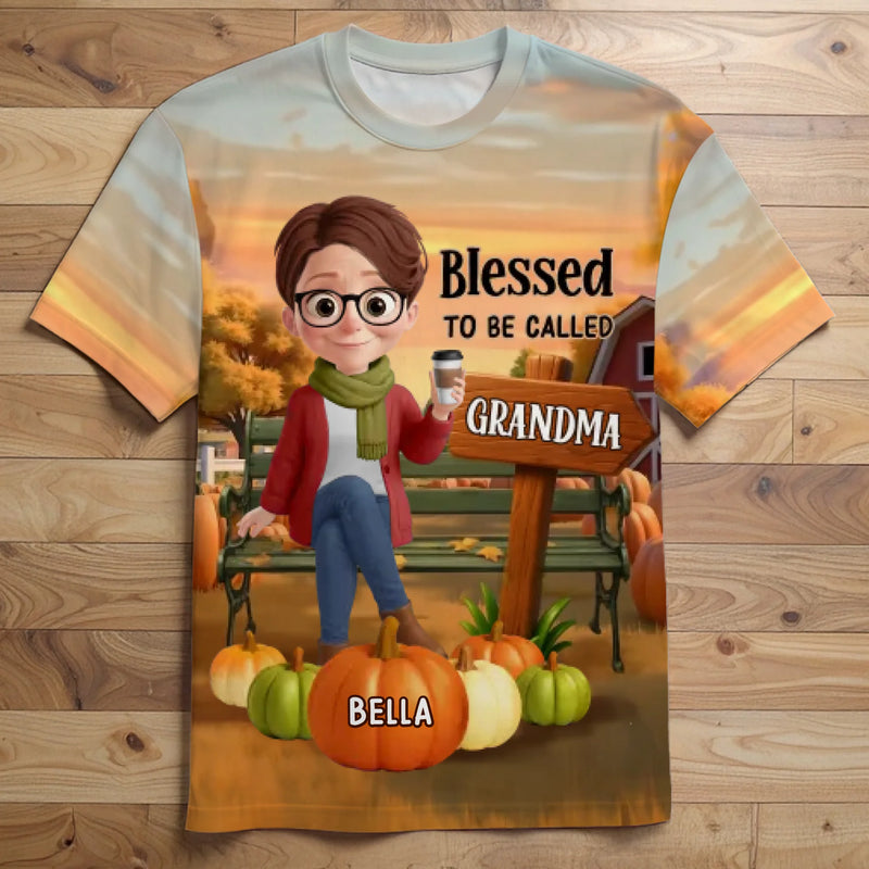 Custom Fall Autumn Unisex T-shirt - Personalized Birthday Gifts For Mom, Grandma - Generations Shine With Shared Love