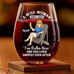 Cheers To My Next Chapter - Coworker Personalized Custom Wine Glass - Appreciation, Retirement Gift For Coworkers, Work Friends, Colleagues