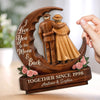 Custom 2-Layered Wooden Plaque - Personalized Anniversary Wedding Gifts For Husband And Wife, Him And Her - You Make My World Calm