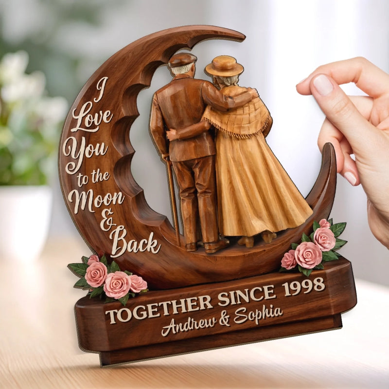 Custom 2-Layered Wooden Plaque - Personalized Anniversary Wedding Gifts For Husband And Wife, Him And Her - You Make My World Calm