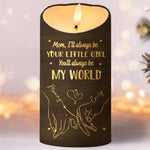 Her Hands Held My World - Family Personalized Custom LED Candle - Gift For Mom, Daughter