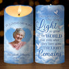 Custom Photo After They Have Gone The Light Remains - Memorial Personalized Custom LED Candle - Sympathy Gift, Christmas Gift For Family Members