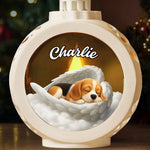 Custom Name Christmas Puppy Gifts for Dog Lovers - Personalized Candlelight Lantern Ornament