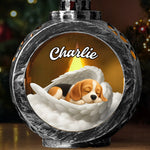 Custom Name Christmas Puppy Gifts for Dog Lovers - Personalized Candlelight Lantern Ornament