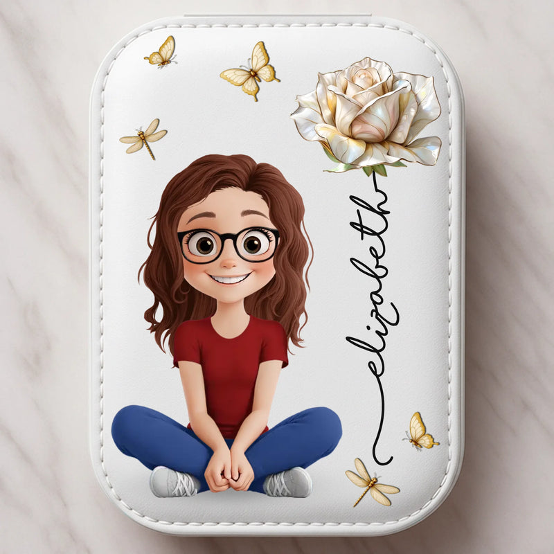 Custom Jewelry Box LED Makeup - Personalized Birthday Gifts For Besties, Sisters, BFF, Family, Yourself - Shining Bright In My Own Way