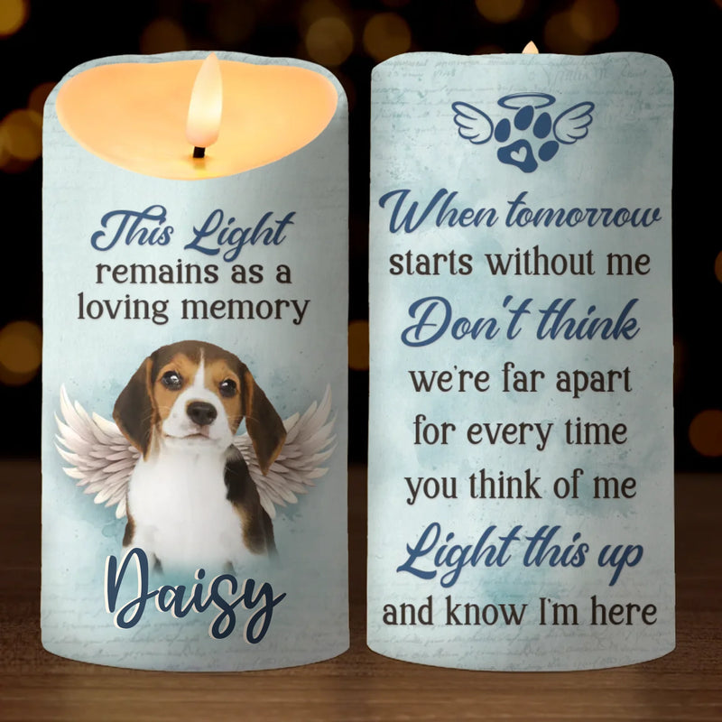 Custom Photo A Pet Is Never Truly Forgotten Until It Is No Longer Remembered - Memorial Personalized Custom LED Candle - Sympathy Gift, Christmas Gift For Pet Owners, Pet Lovers