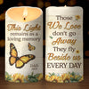 Though You Flew Away, Your Spirit Remains - Memorial Personalized Custom LED Candle - Sympathy Gift, Christmas Gift For Family Members