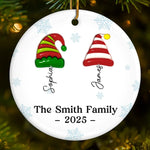 Custom Name Christmas Family Gifts - Personalized Ceramic Ornament