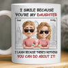 Custom Mug - Personalized Birthday Gifts For Dad,  Mom, Daughter - Hand In Hand Through Every Season