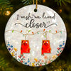 Custom Long Distance Ceramic Ornament - Personalized Best Friend Christmas Birthday Gifts For Women, Besties, Sisters, BFF - Our Bond Travels Every Mile