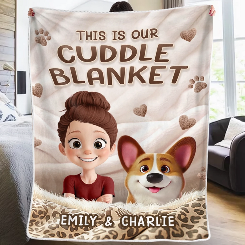 Custom Blanket - Personalized Birthday Gifts For Dog Cat Lovers, Dog Dad And Mom, Cat Owners - Love Without Words