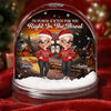 Custom Acrylic Snow Globe - Personalized Best Friend Christmas Birthday Gifts For Women, Besties, Sisters, BFF - Twinkling Nights With My Crew