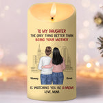 My Daughter, My Heart - Family Personalized Custom LED Candle - Christmas Gift For Mom, Daughter