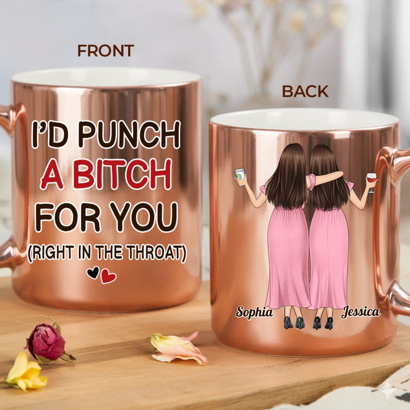 Custom 11oz Metallic Ceramic Mug - Personalized Best Friend Birthday Gifts For Women, Besties, Sisters, BFF - You Make Every Moment Shine