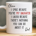 Custom Name Funny Daughter Gifts for Dad - Personalized Mug