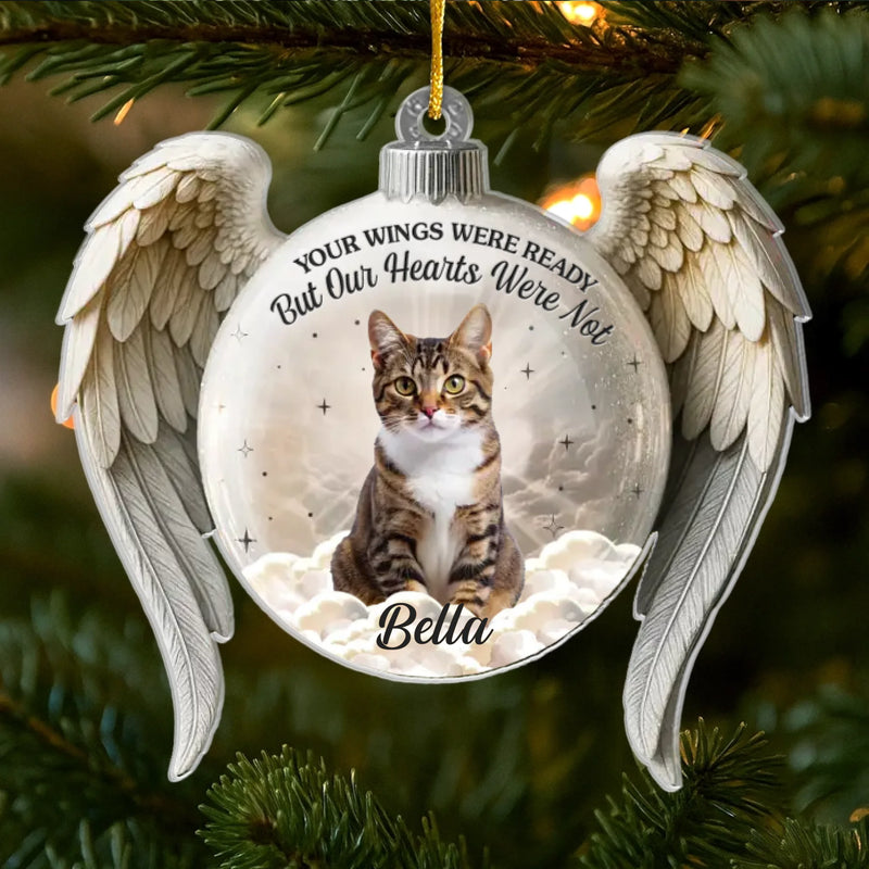 Custom Photo Acrylic Ornament - Personalized Pet Christmas Memorial Sympathy Gifts For Dogs, Cats - My Angel With Fur