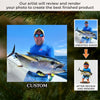 Custom Photo Acrylic Ornament - Personalized Christmas Birthday Fishing Gifts For Fisherman - Fishing Is My Cardio