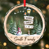 Custom Circle Glass Ornament - Personalized Christmas Birthday Gifts For Mom, Dad, Brother, Sister, Kids - Home In Our Hearts