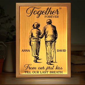 Custom Frame Light Box - Personalized Anniversary Wedding Gifts For Husband And Wife, Him And Her - Our Love Lights The Way