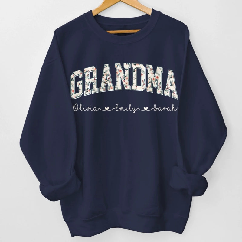 Custom Unisex Sweatshirt, Hoodie With Design On Sleeve - Personalized Birthday Gifts For Mom, Grandma - Loved In Every Season Of Life