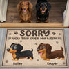 Custom Dachshund Home Decor Decorative Mat - Personalized Birthday Gifts For Dog Lovers, Dog Dad And Mom - Weiner Dogs On Duty