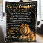 Custom Blanket - Personalized Birthday Gifts For Dad, Son, Daughter, Grandson, Granddaughter - You Mean The World