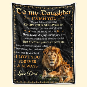 Custom Blanket - Personalized Birthday Gifts For Dad, Son, Daughter, Grandson, Granddaughter - You Mean The World