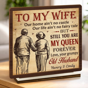Custom 2-Layered Wooden Plaque - Personalized Anniversary Wedding Gifts For Husband And Wife, Him And Her - Together Feels So Right